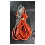 Portable work light with protective metal cage,