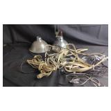Vintage Metal Light Fixtures & Electrical Parts