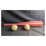 Plastic Bat & 2 Practice Balls SetPlastic bat