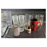 Assorted drinkware lot including plastic