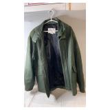 The Old Mill by Eaton green leather jacket