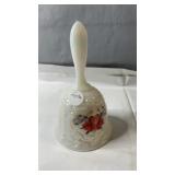 Fenton opalescent glass bell with embossed