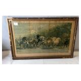 Vintage Framed print titled The Horse Fair after