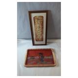 Framed Art Print & Decorative Serving