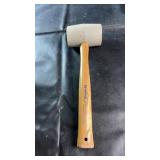 Estwing rubber mallet with hickory handle.