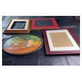 Assorted picture frames including wood and