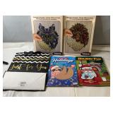 Wooden puzzle sets including two animal-themed