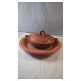 Ceramic Covered Dish with Plate Ceramic covered
