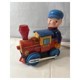 Vintage Battery Operated Tin Toy Train  T.