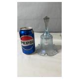 Fenton iridescent blue art glass bell with flared