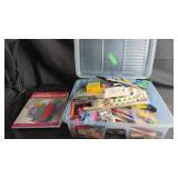 Craft Supply Bin w/ Coloring Book, Paints, Pipe
