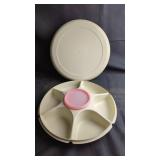 Tupperware Divided Serving Tray w/ Lid & Center