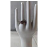 Sterling Silver 925 Ring with Pink