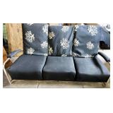 Outdoor Metal Frame Sofa with Cushions.
