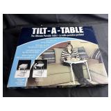 Tilt-A-Table portable tray table with adjustable