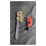 Pipe Wrench and Mini Pipe CutterRidgid-style