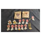 Vintage Tabletop Hockey Players with Original