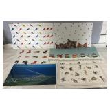 Assortment of decorative placemats featuring a