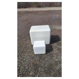 Two Styrofoam CoolersTwo styrofoam coolers in