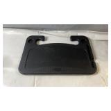 Black plastic car steering wheel tray table with