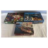 Assorted jigsaw puzzle collection including