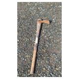 Adze with Wooden HandleAdze featuring a wooden