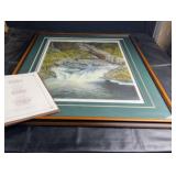 Framed limited edition lithograph print titled