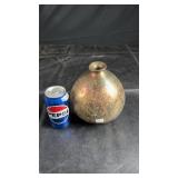 Small decorative round Murano glass vase with