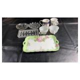 Mixed vintage glassware and china including a