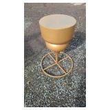 Gold Metal Accent Table / Planter