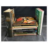 Assortment of cookbooks and kitchen reference