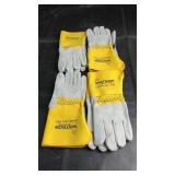 Four pairs of Watson Gloves leather work gloves