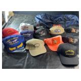 Assorted collection of vintage and modern caps