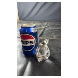 Small lead crystal bear figurine with clear,