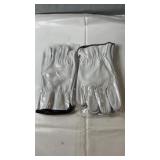 Two Pairs of goatskin leather work gloves, soft