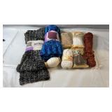 Assorted yarn lot including Bernat Crushed Velvet