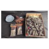 Hair Rollers Lot with Shell Soap DishLarge