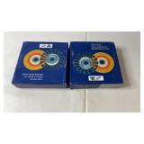Two boxes of wire brush sets in boxes, suitable