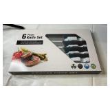 6-piece kitchen knife set in original box,