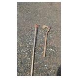 Two Garden HoesTwo garden hoes with wooden