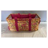 Flamingo-pattern insulated tote bag with sturdy