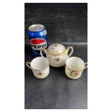 Vintage-style porcelain three-piece set including