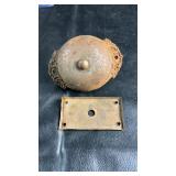 Vintage cast iron dinner bell with decorative