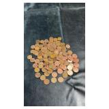 Large assortment of Canadian one-cent coins
