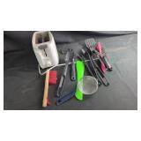 Kitchen Utensils and ToasterAssorted kitchen