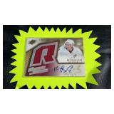 Upper Deck ï¿½Rookie Jerseysï¿½ hockey card featuring