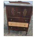 Vintage Wooden Dresser/ Cabinet with Drawers &