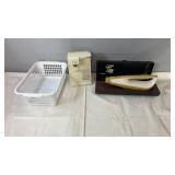 Vintage household accessories including an IONA