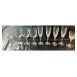 Mixed collection of stemware and crystal-style