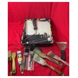 Paint supplies and decorating tools lot including